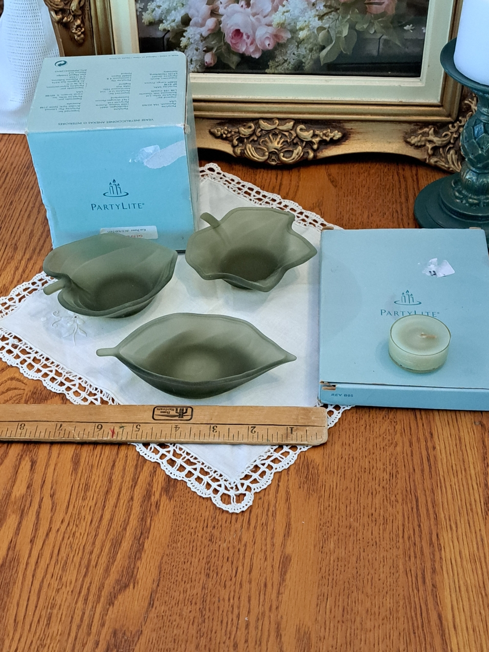(Rare) Retired PartyLite Natures Garden Tealight Holders - And 12 Tealights